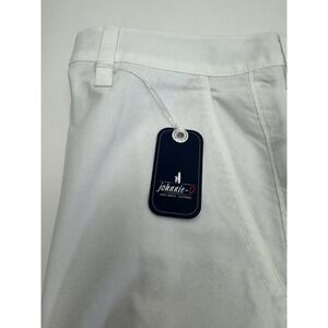 NWT Johnnie-O Santiago Cotton Stretch Shorts Cotton / Modal WHITE Size 36 $98